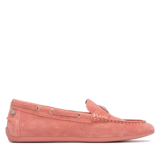 Carmela 16314301 mocassins cuir corail plat