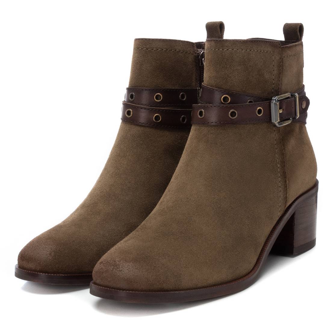 Carmela 16173403 bottines suède vert talon campera