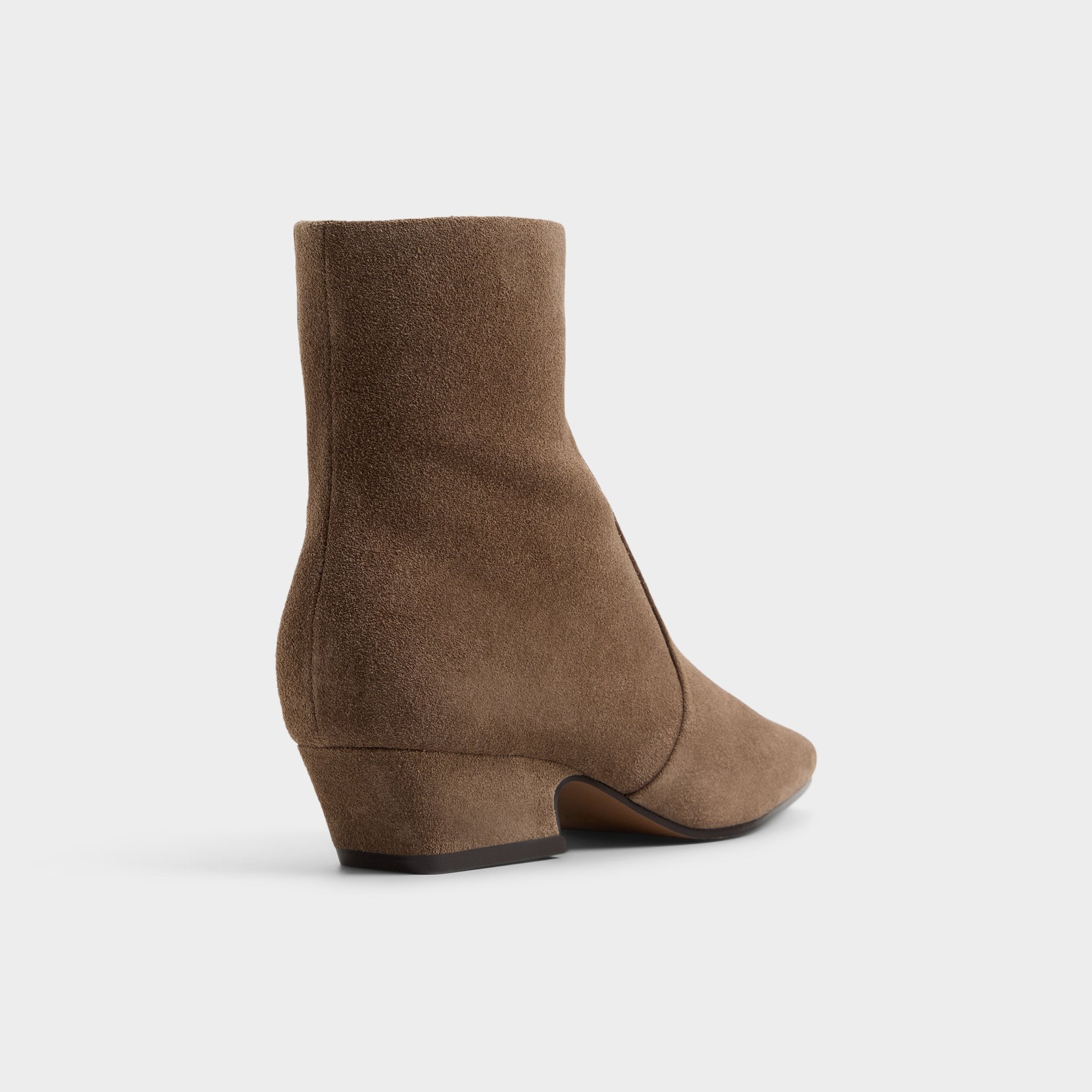 ALDO Frannie bottines suède kaki talon bas