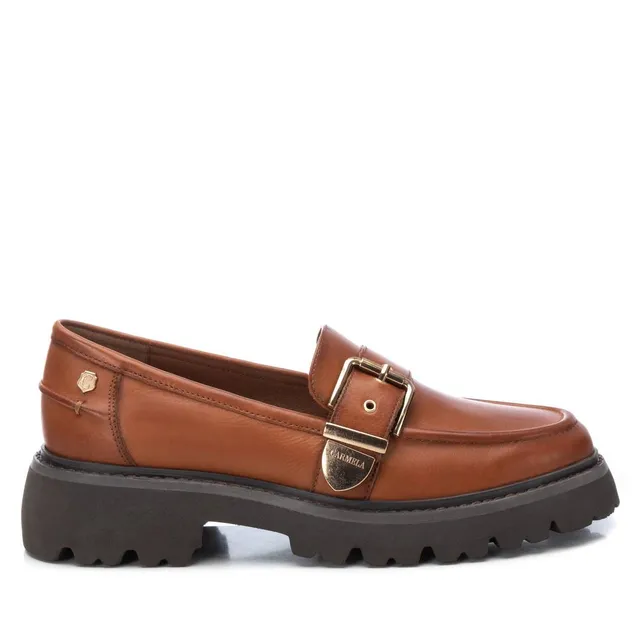 Carmela 16190702 mocassins cuir marron semelle épaisse
