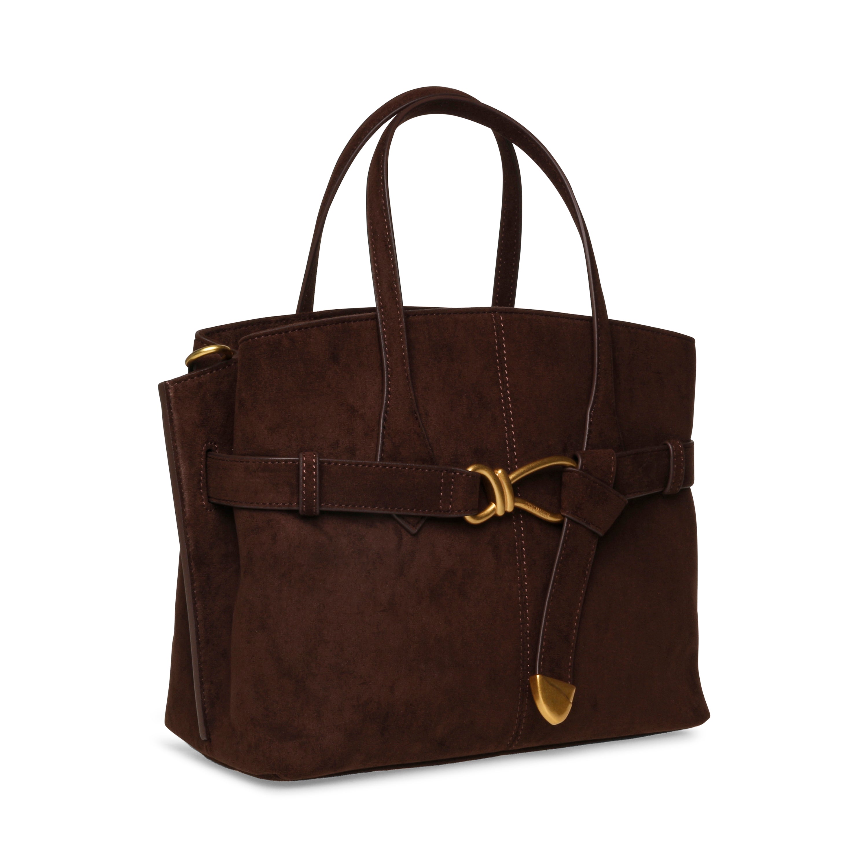Steve Madden Bjoplin sac shopper chocolat doré