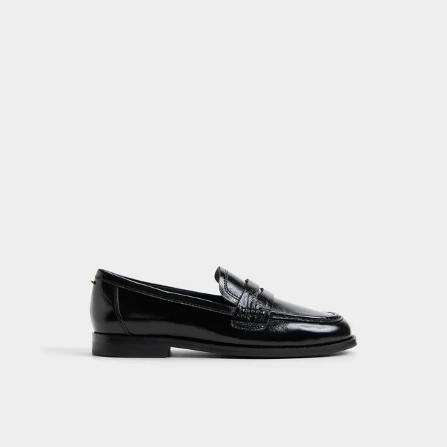 ALDO Genoa mocassin cuir verni noir