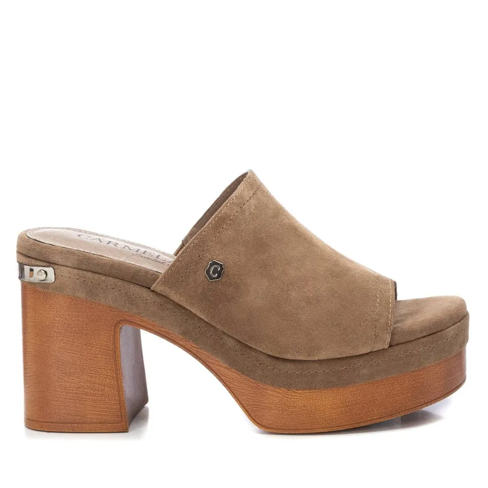 Carmela 16067703 sabots femme marron talon bois