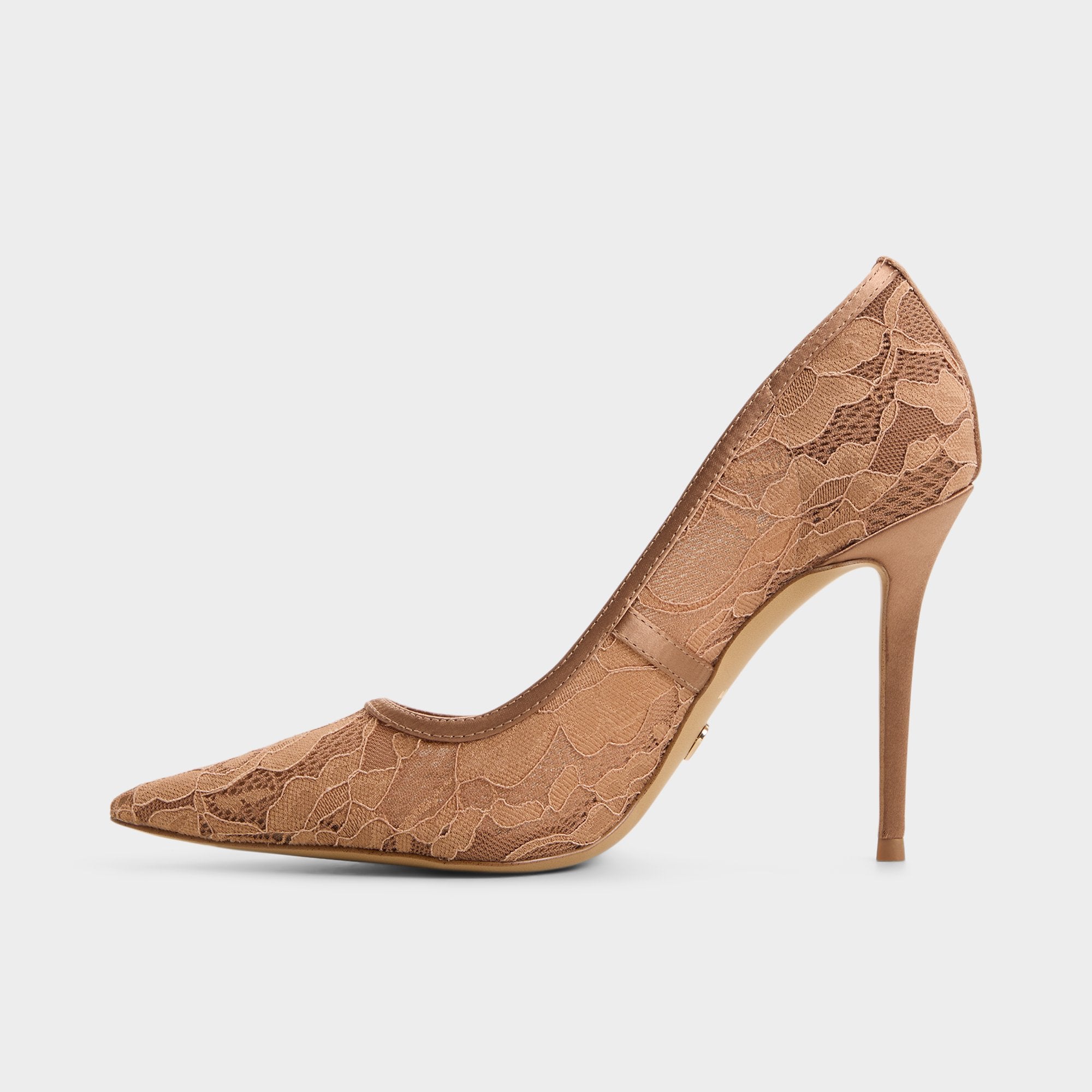 ALDO Starrla escarpins beiges dentelle talon haut