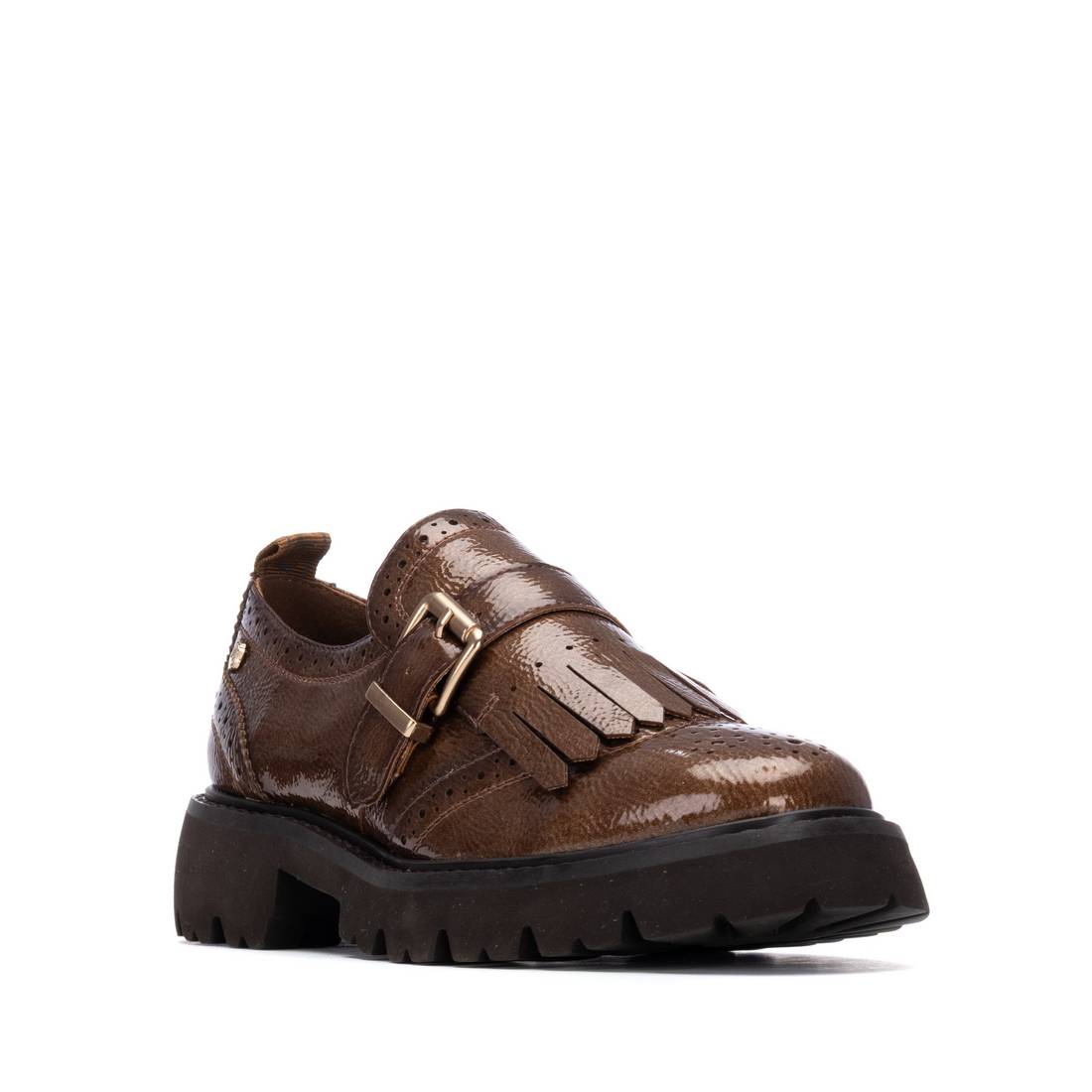 Carmela 16259403 mocassin femme taupe verni à talon