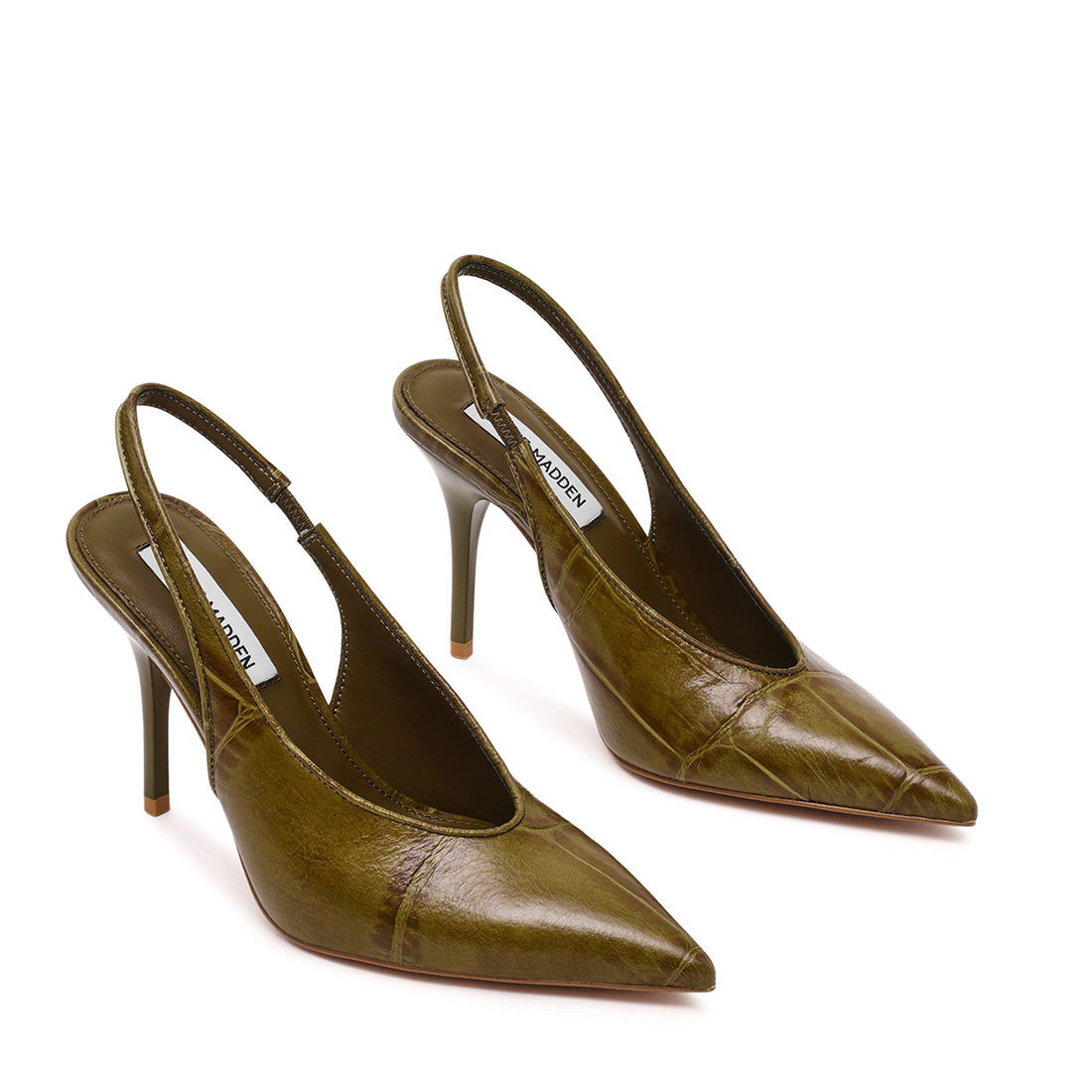 Steve Madden Andromeda escarpin vert croco 7 cm