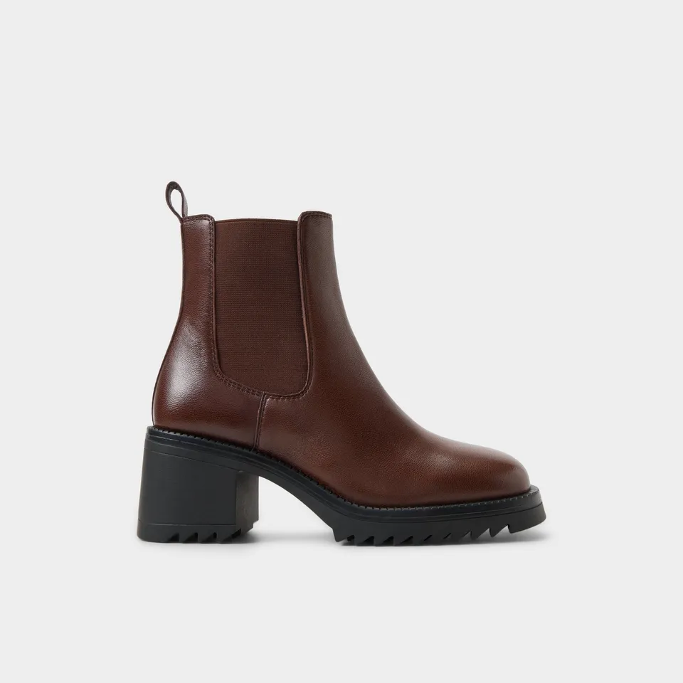 ALDO Anneliese bottines marron talon stable