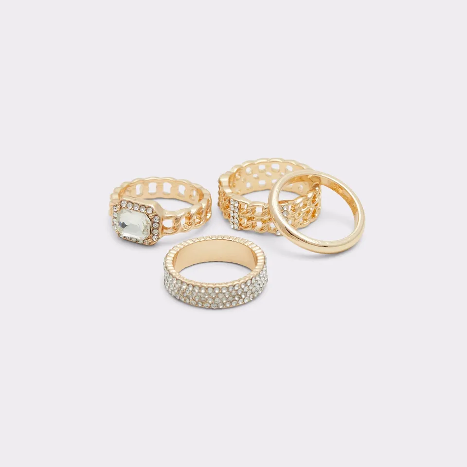 ALDO Javaver bague lot anneaux fantaisie doré