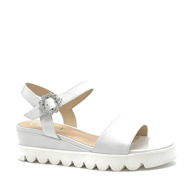 ELATA 15175 sandales compensées lait boucle bijou