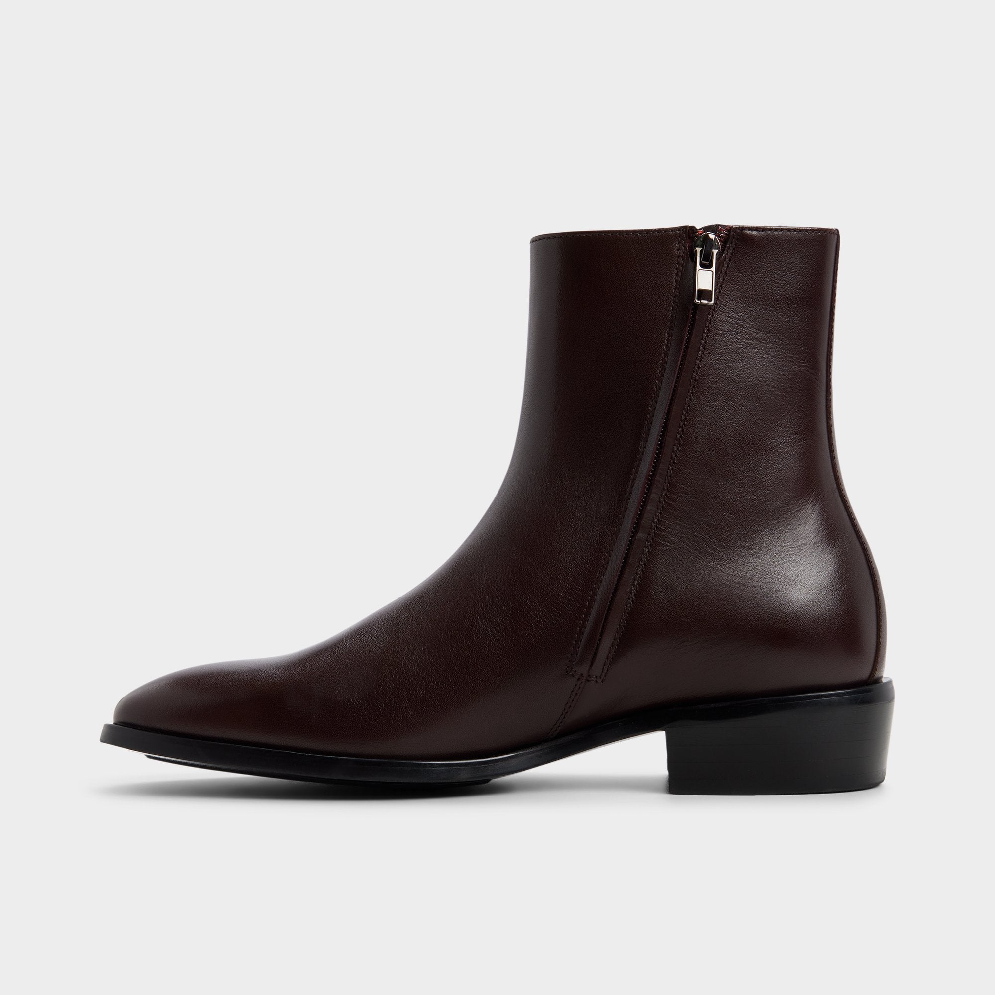 ALDO Amur bottines bordeaux cuir talon bloc