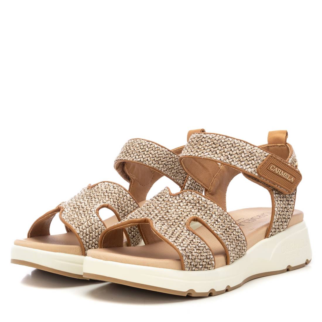 Carmela 16236203 sandale compensée rafia camel