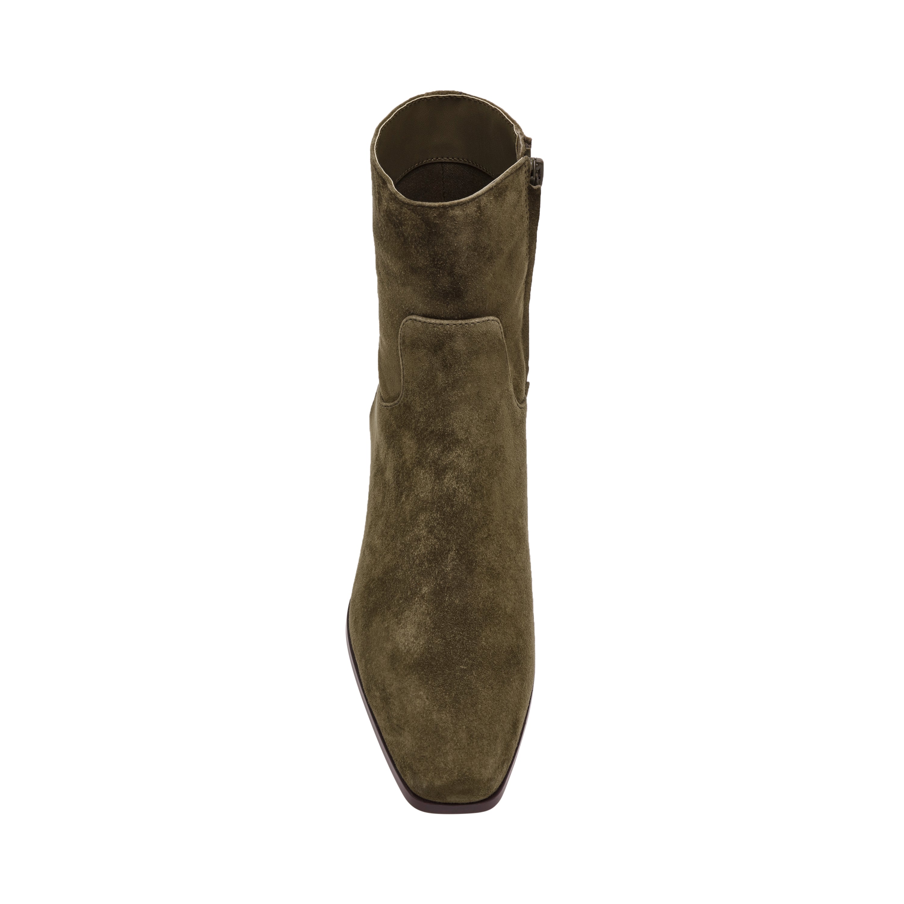 Steve Madden Dusty Bottines Daim Olive Zip Talon 3 cm