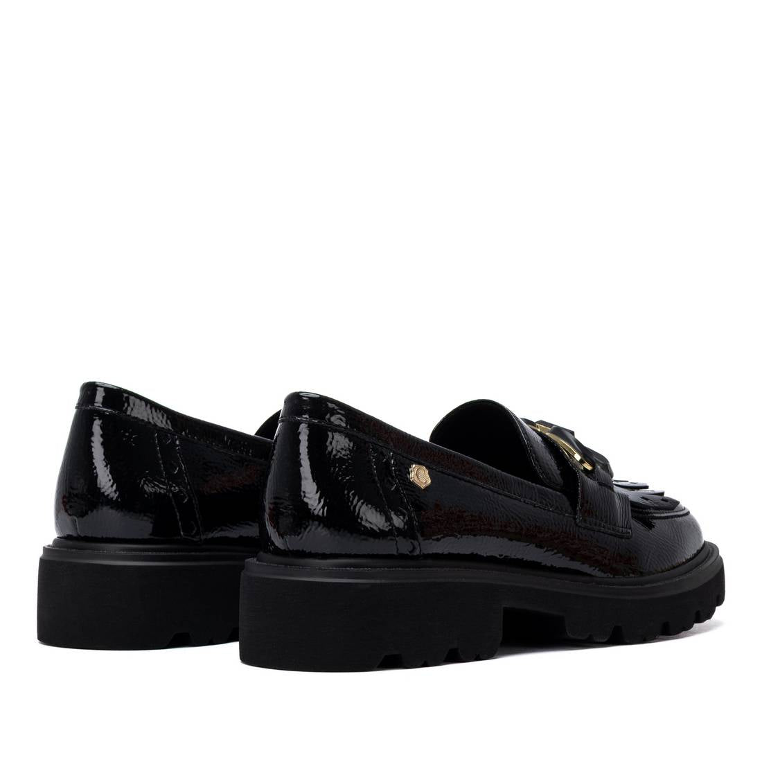 Carmela 16436901 mocassin femme noir talon bas