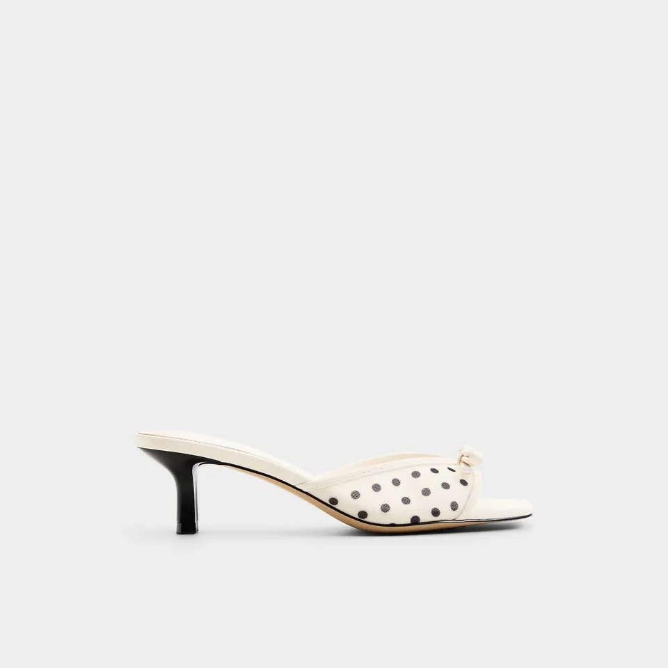 Aldo Begoniaa mule femme blanche à pois