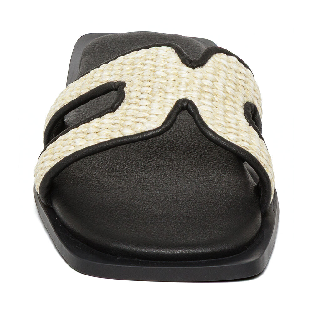 Steve Madden Sofia Slide claquettes femme naturel noir cuir