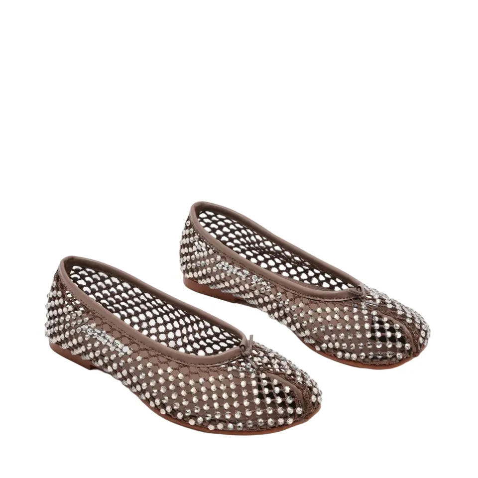 Steve Madden Calico-Meshr ballerine taupe tissu