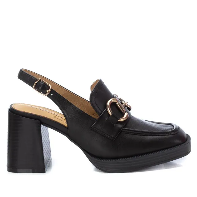 Carmela 16159504 mocassins cuir noir talon 8 cm
