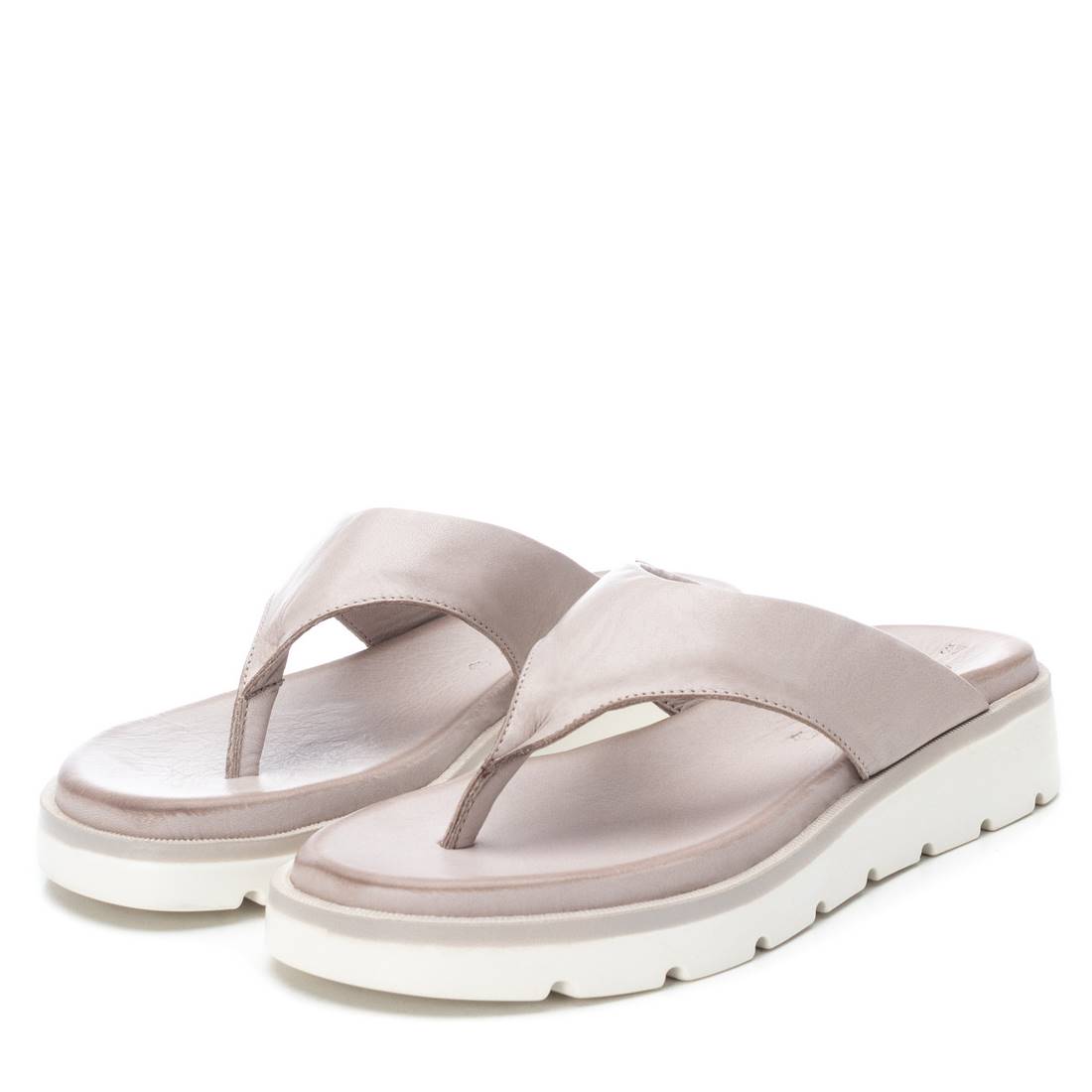 Carmela 16082804 sandales plates cuir blanc
