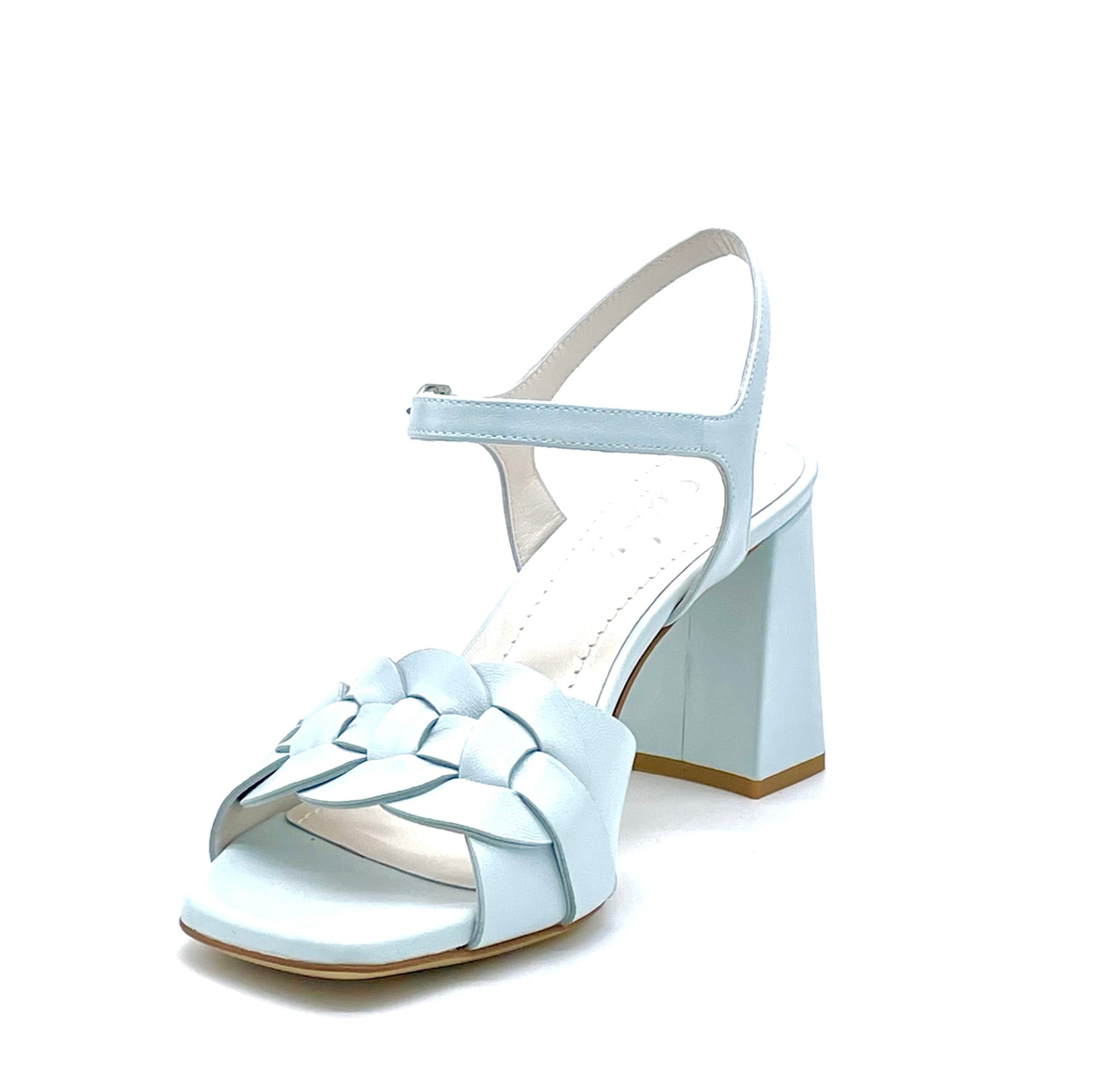 ELATA 12124_3 sandale cuir glace tressée talon 7,5 cm