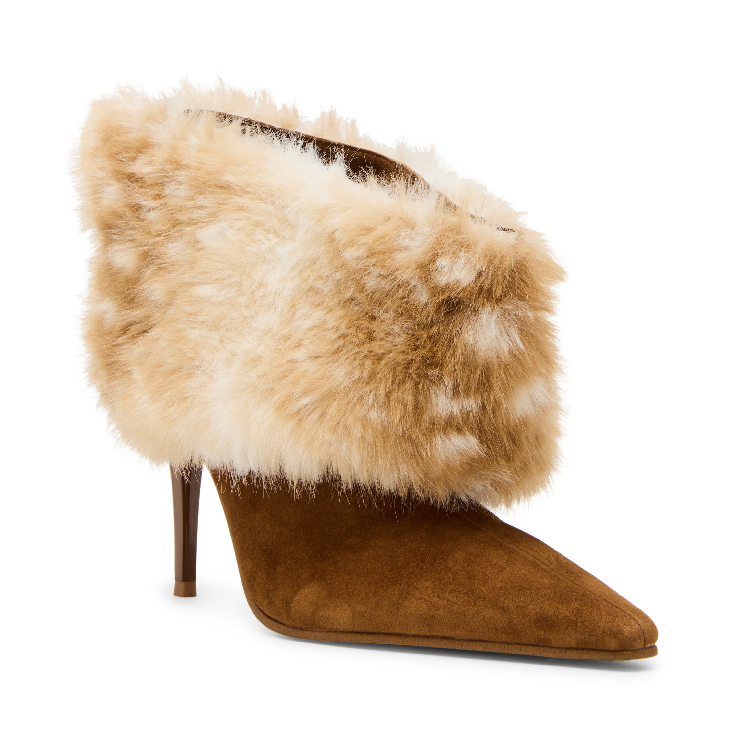 Steve Madden Enella-FUR bottines beige fourrure 8,5 cm