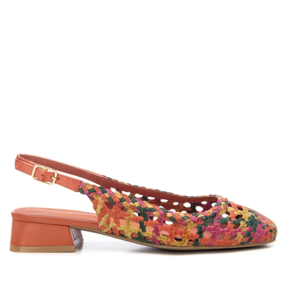 Carmela 162185 16218502 ballerine orange cuir tressé