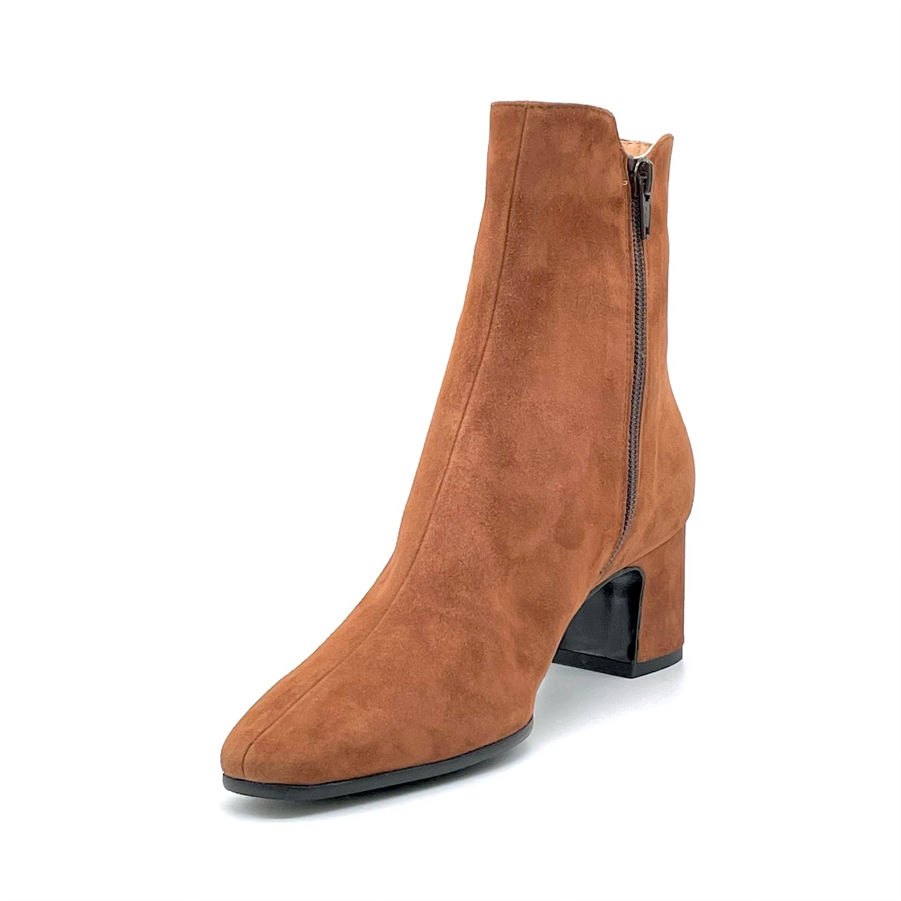 ELATA 52515 bottines daim caramel pointure 38 talon 5,5 cm