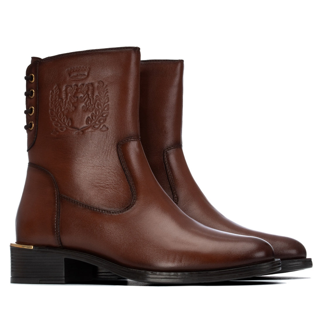 Carmela 16400902 bottine cuir camel à talon
