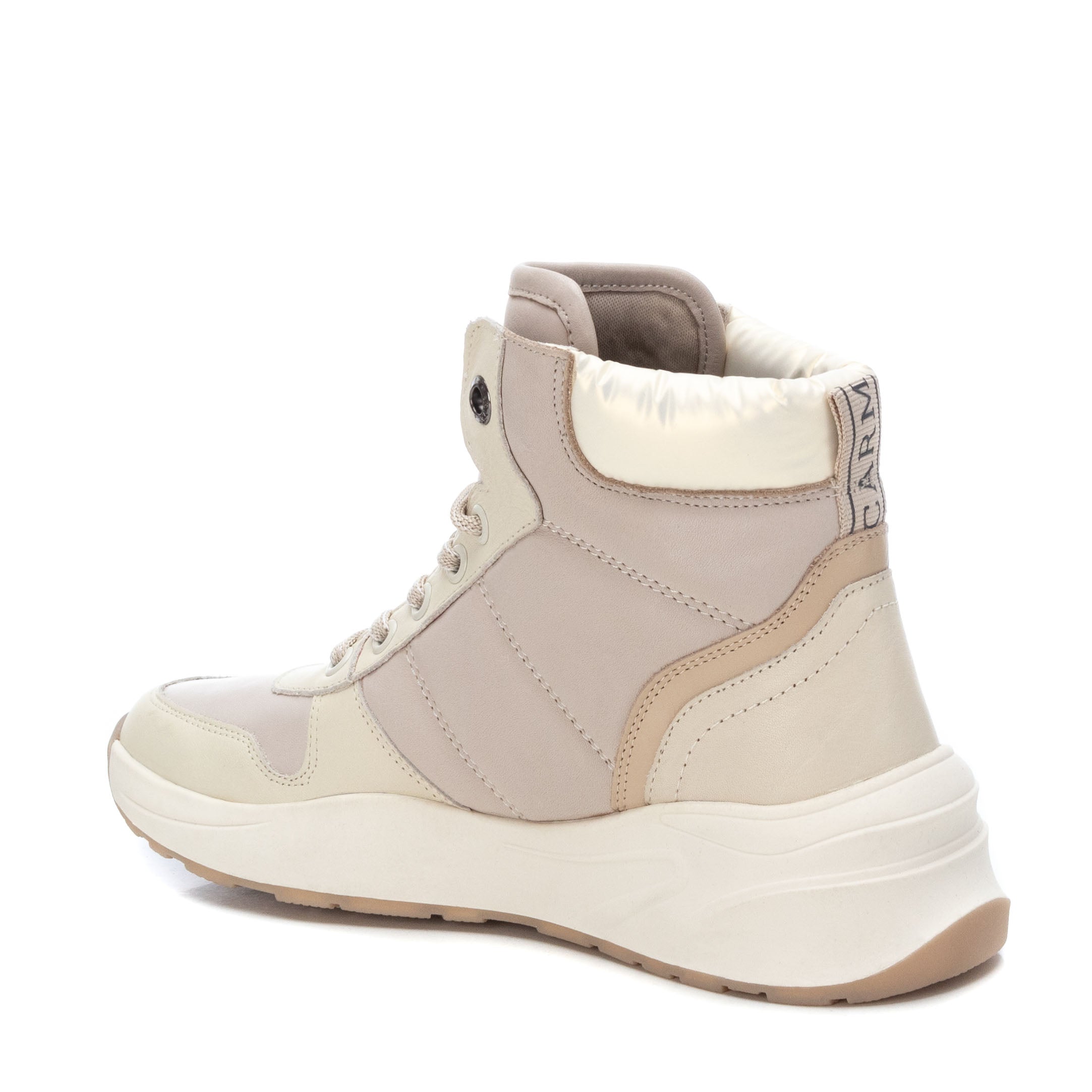 Carmela 16028401 baskets montantes cuir blanc lacets