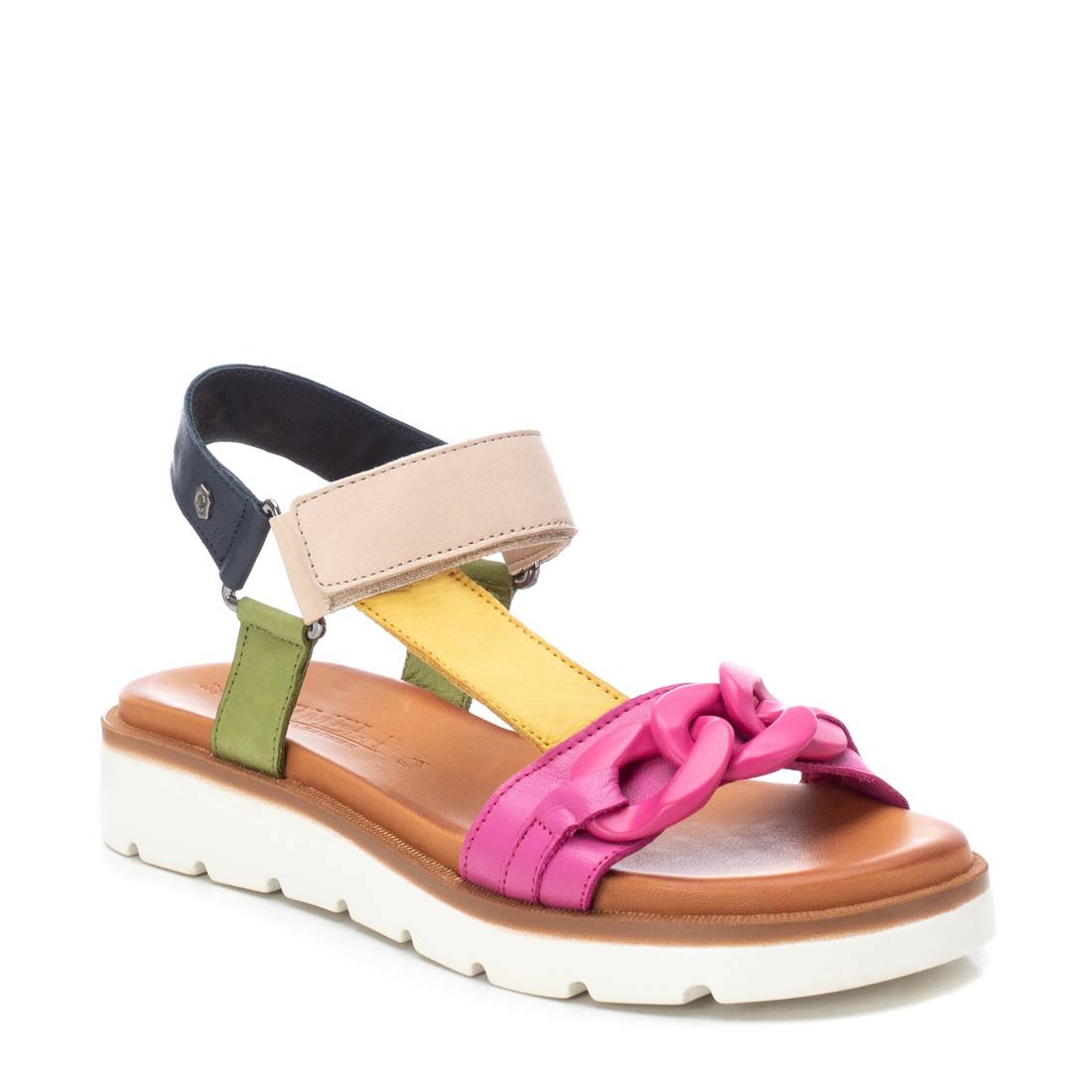 Carmela 16081401 sandale femme violet cuir plat