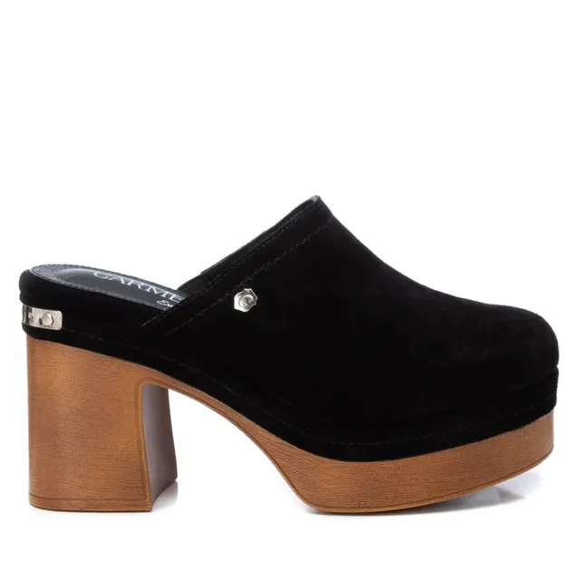 Carmela 16057006 sabots cuir noir talon 10 cm