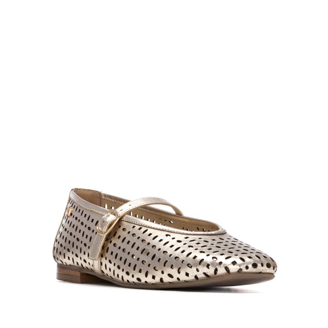 Carmela 16304803 ballerines cuir dore ajoure