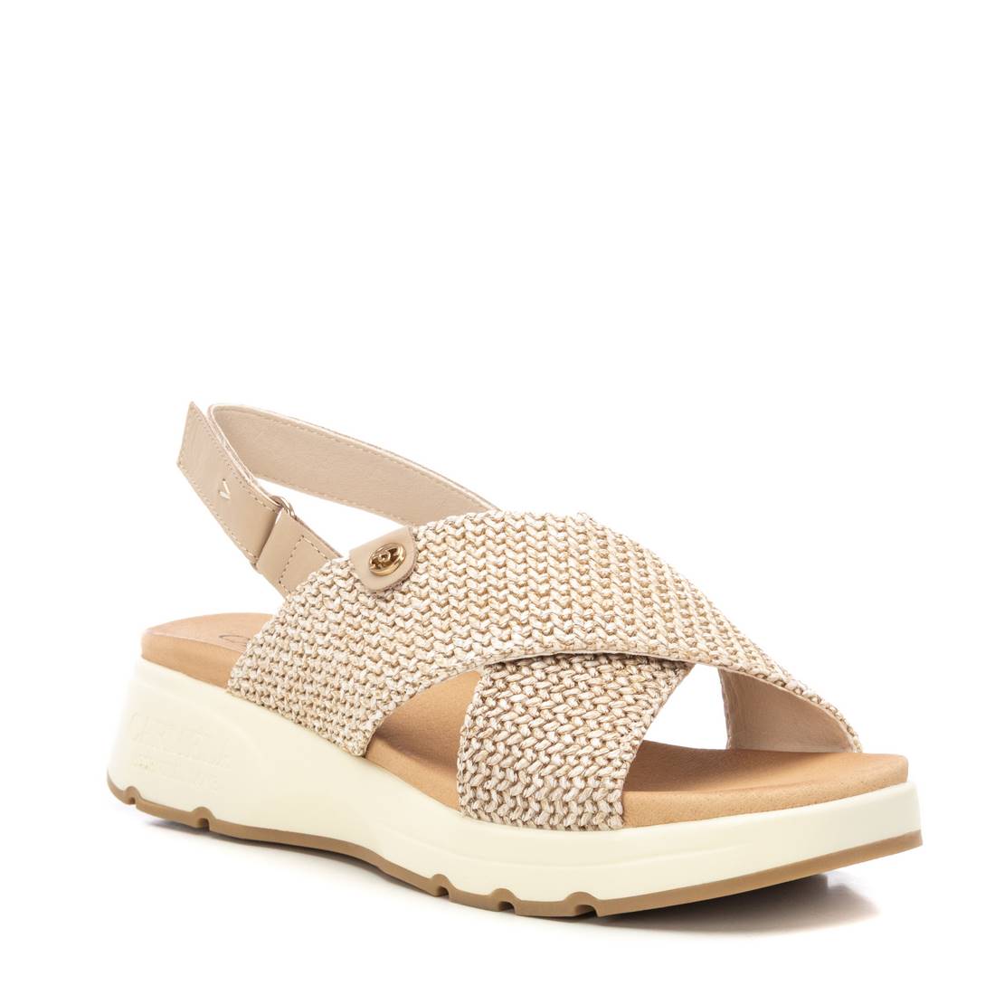 Carmela 16236302 sandale femme blanc rafia compensée