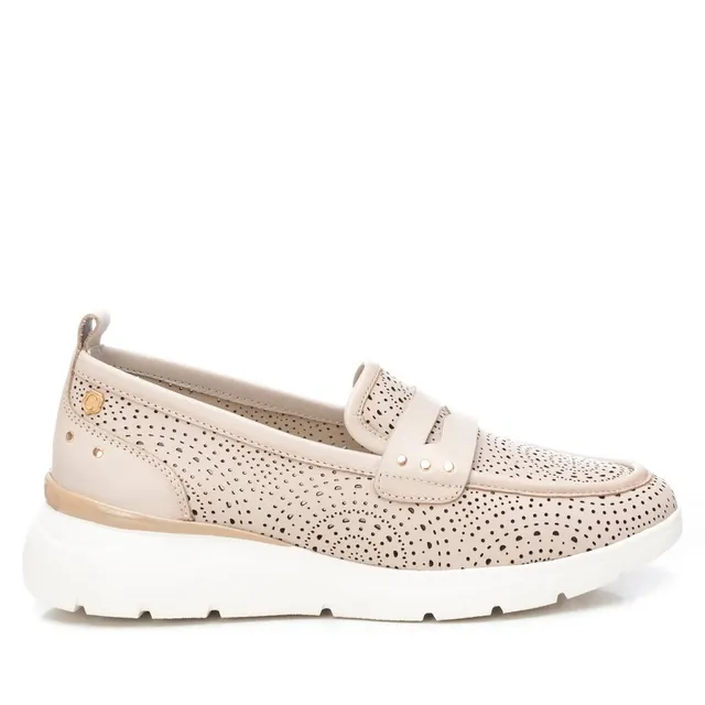 Carmela 16227502 mocassin cuir beige semelle épaisse