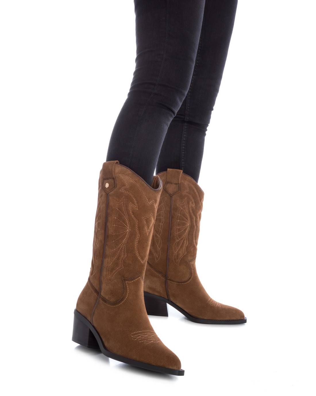 Carmela 16188201 bottes femme marron cowboy cuir 6 cm