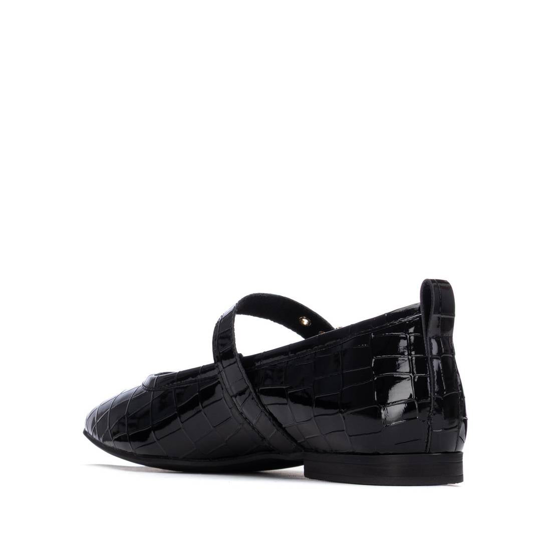 Carmela 16256201 ballerine femme noire vernie à boucle