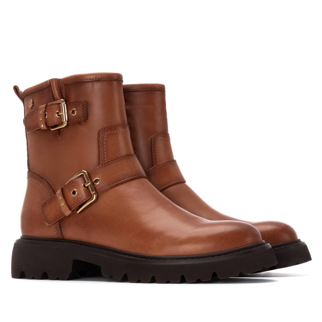 Carmela 16259102 bottine cuir camel a talon