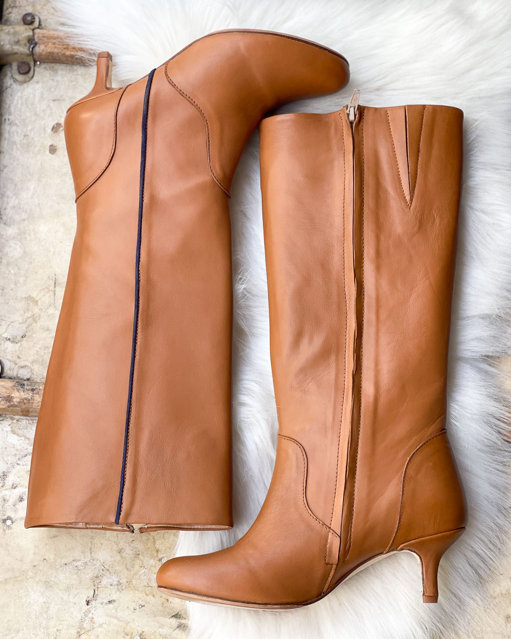 Dessine Moi Un Soulier Lisse bottes cuir marron 37