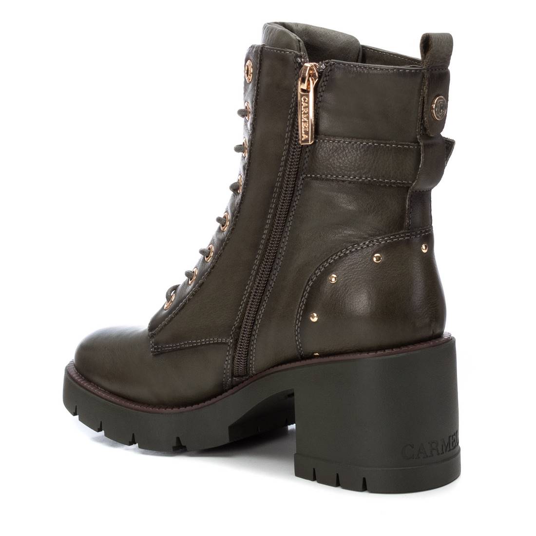 Carmela 16190103 bottine cuir vert talon 7 cm