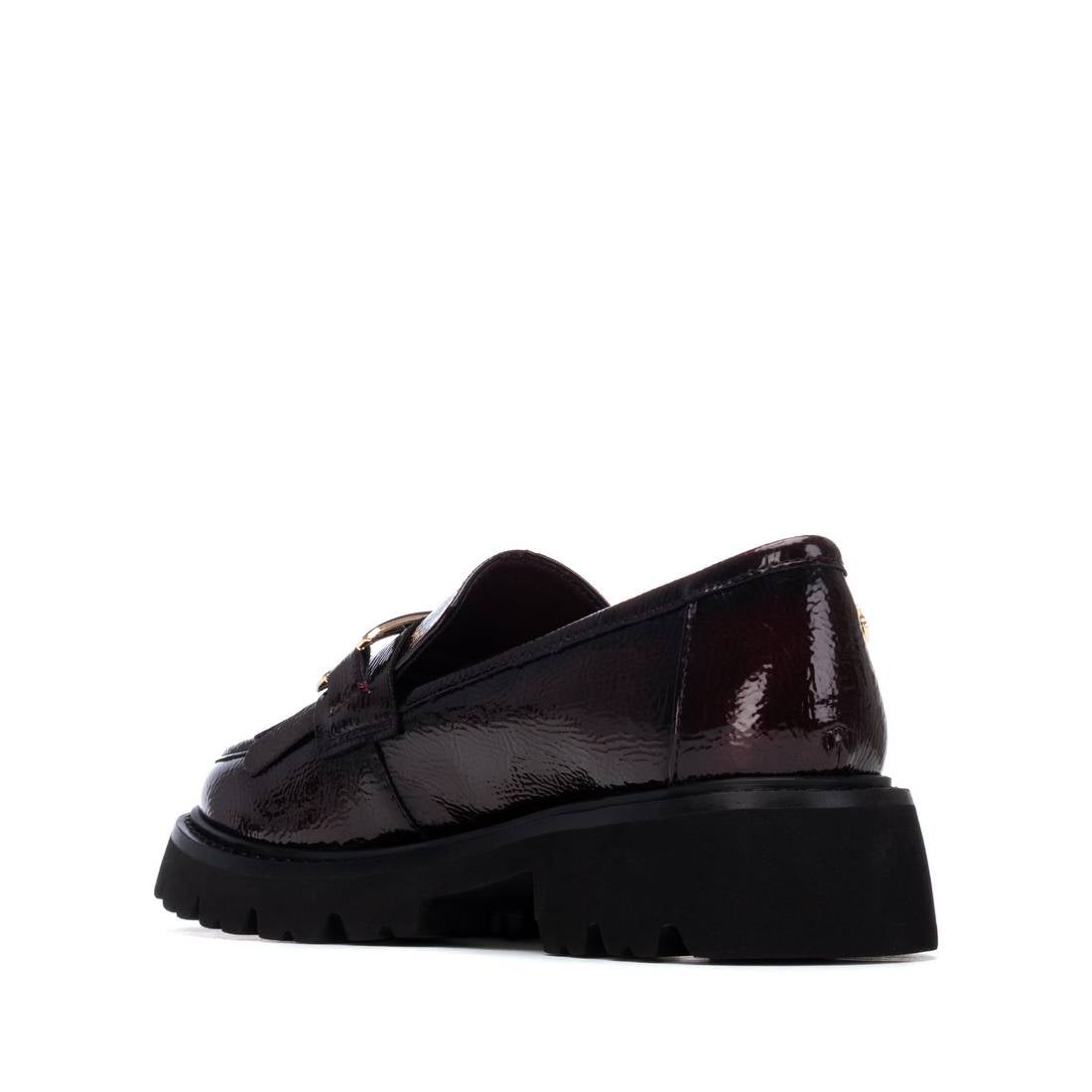 Carmela 16269804 Mocassin verni bordeaux franges