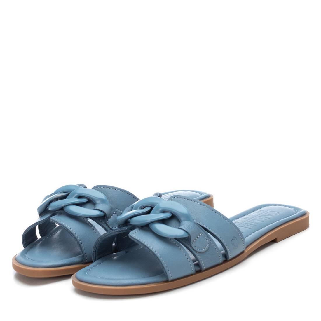 Carmela 16054306 sandales cuir bleu plat