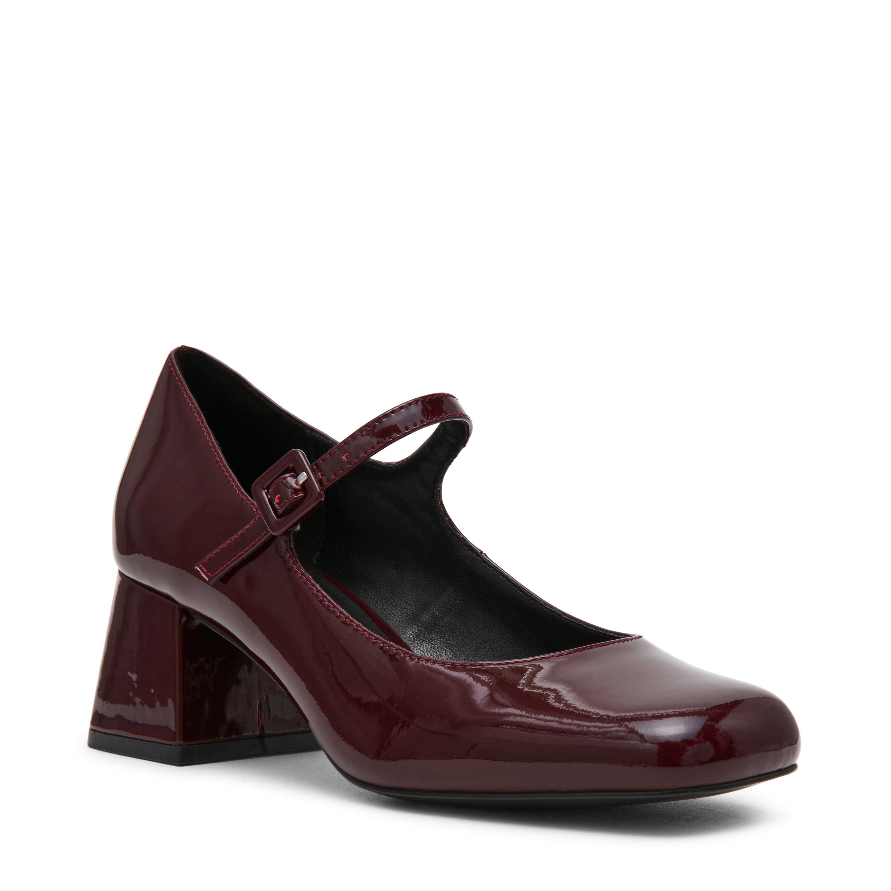 Steve Madden Darcey escarpin verni bordeaux talon 6 cm