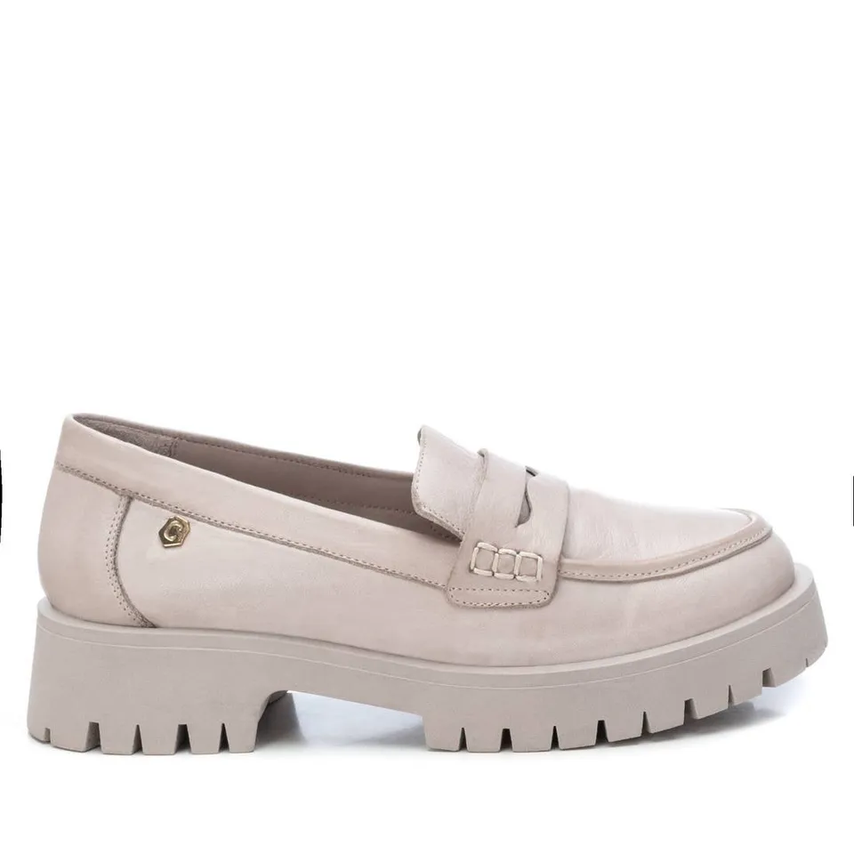 Carmela 16099105 mocassin blanc cuir véritable plat