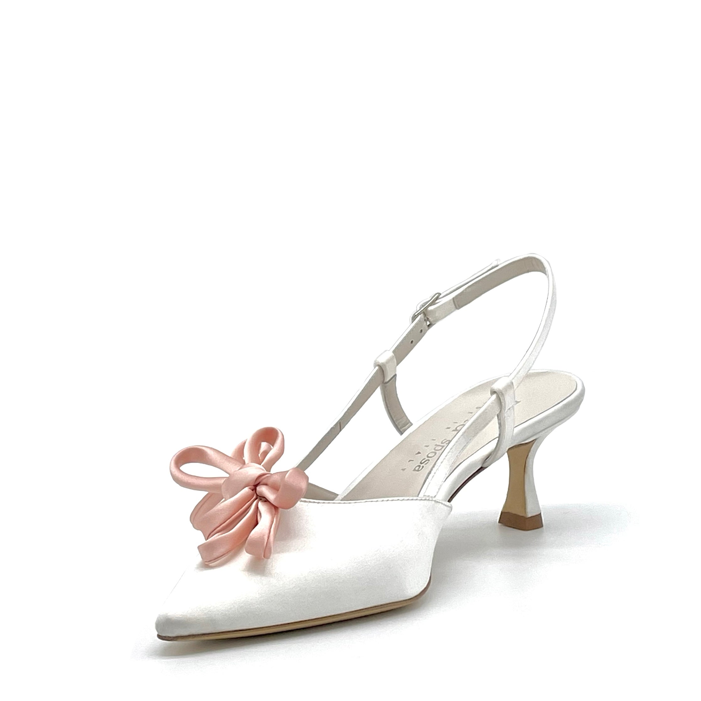Elata S2438 slingback mariée blanc 37 talon 5,5 cm