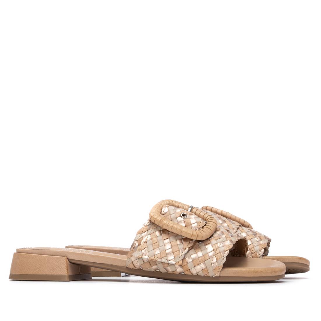 Carmela 16315201 sandale femme beige cuir véritable