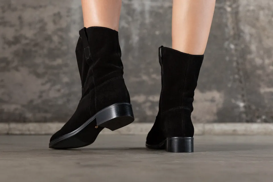 Coralie Masson Lucky bottes cuir noir talon 3,5 cm