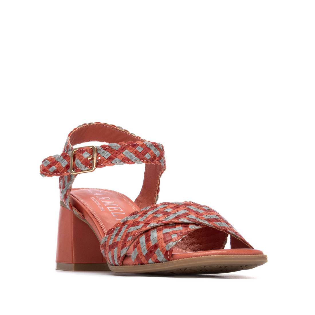 Carmela 16322201 sandale cuir corail talon 7 cm