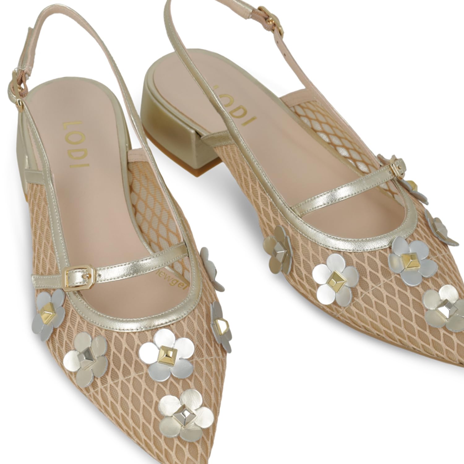 LODI AMISANTI ballerines cuir dorées femme