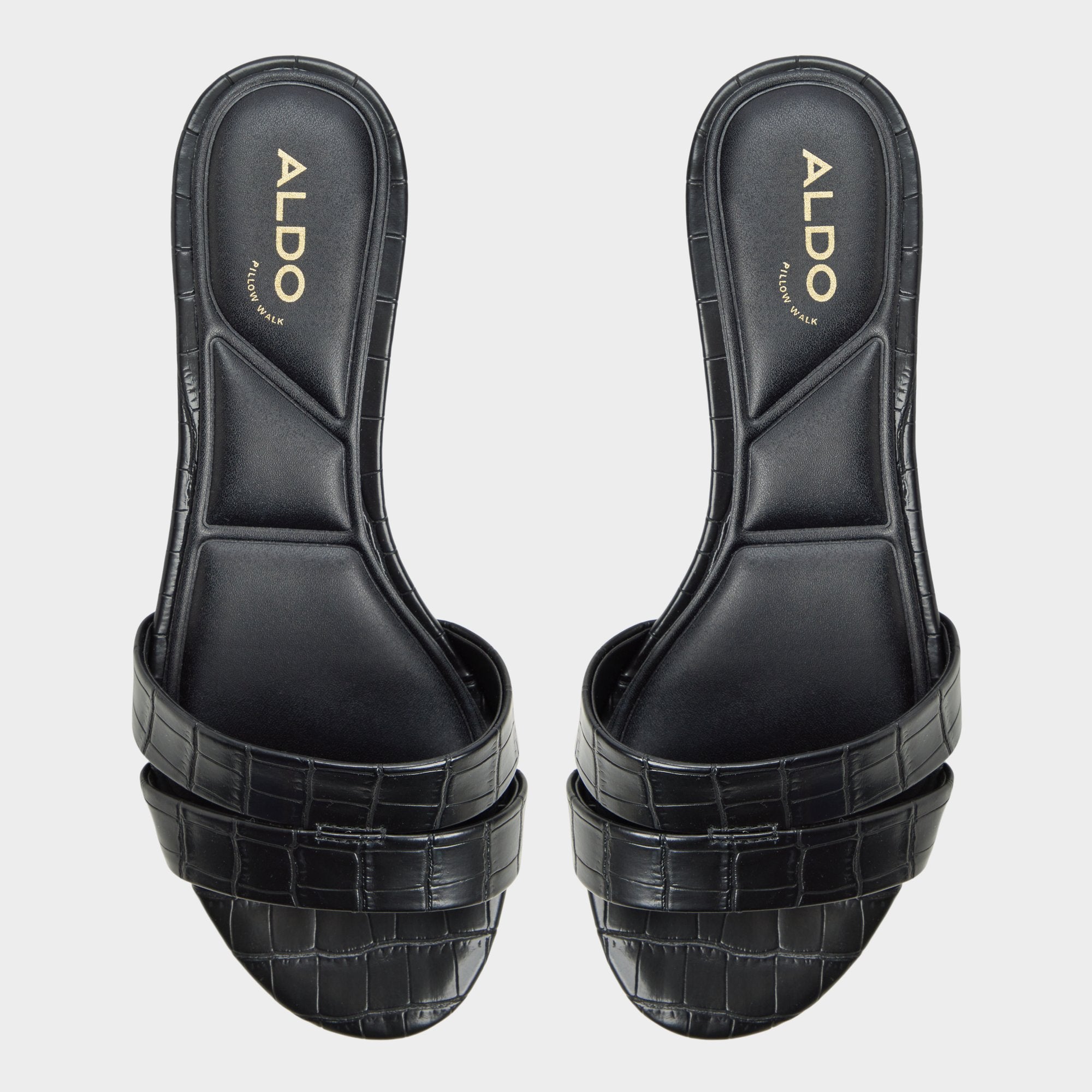 ALDO Scarletta mules croco vernies petit talon