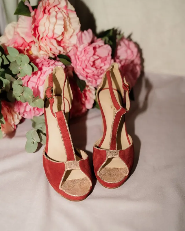 Dessine Moi Un Soulier Charlotte sandales plateforme terracotta
