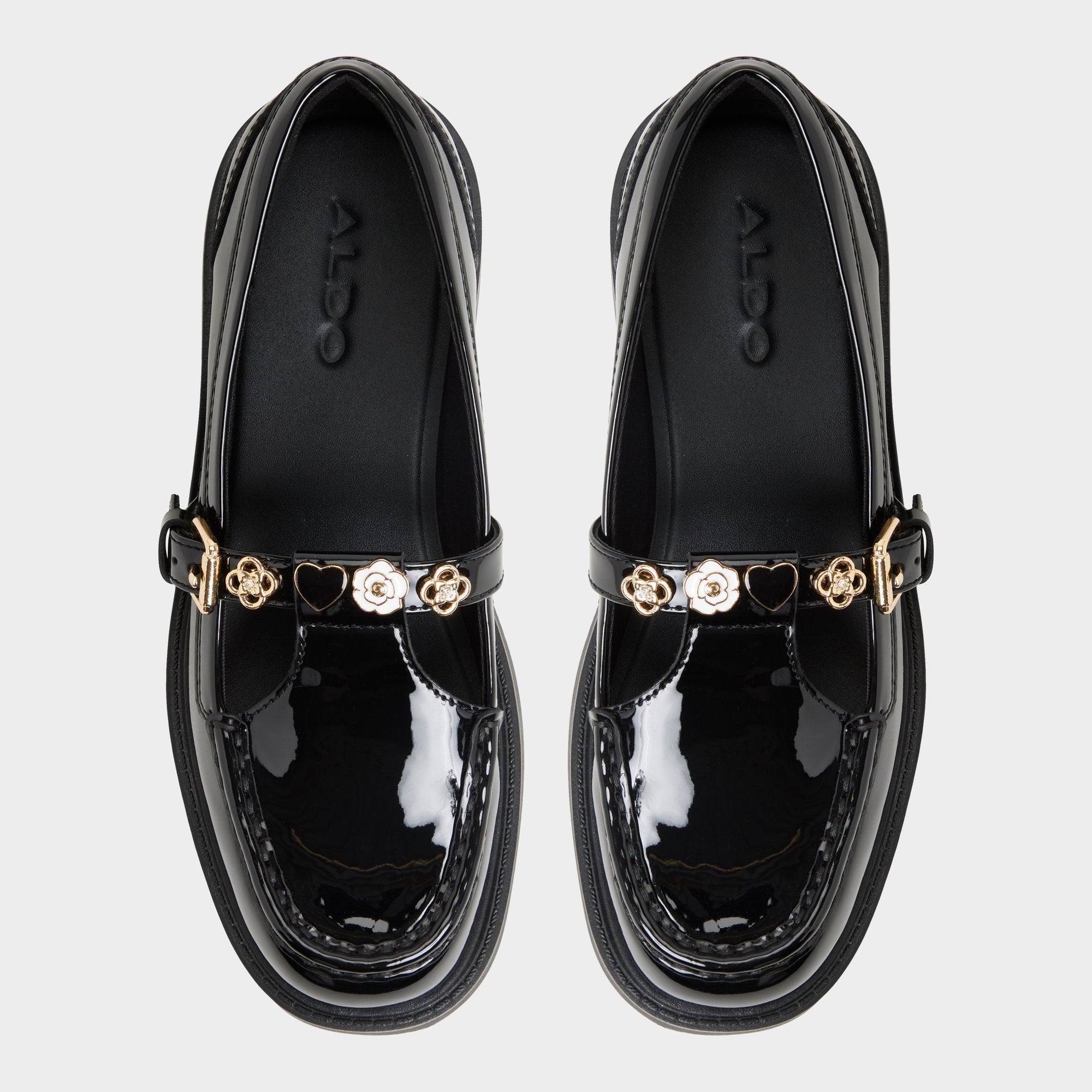 ALDO Antonela mocassins talon bloc vernis
